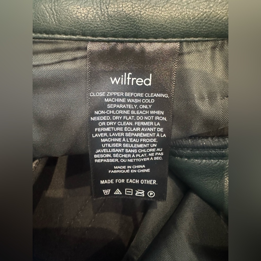 ARITZIA WILFRED Melina Faux Leather Pant, Green (US 2) - Picture 5 of 6